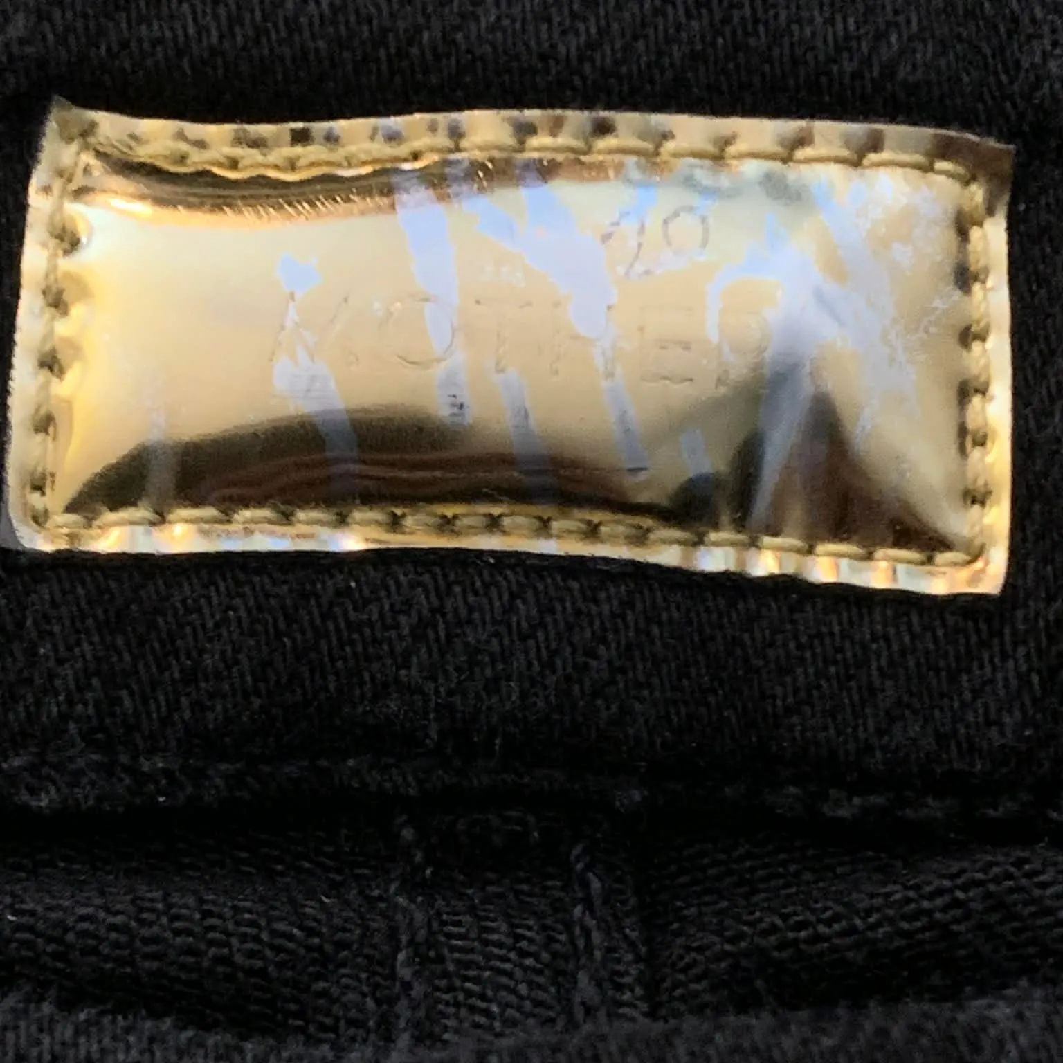 ​Mother Looker Black Metallic Gold Stripe Jeans 24 Glam Holiday NYE Party - Image 9