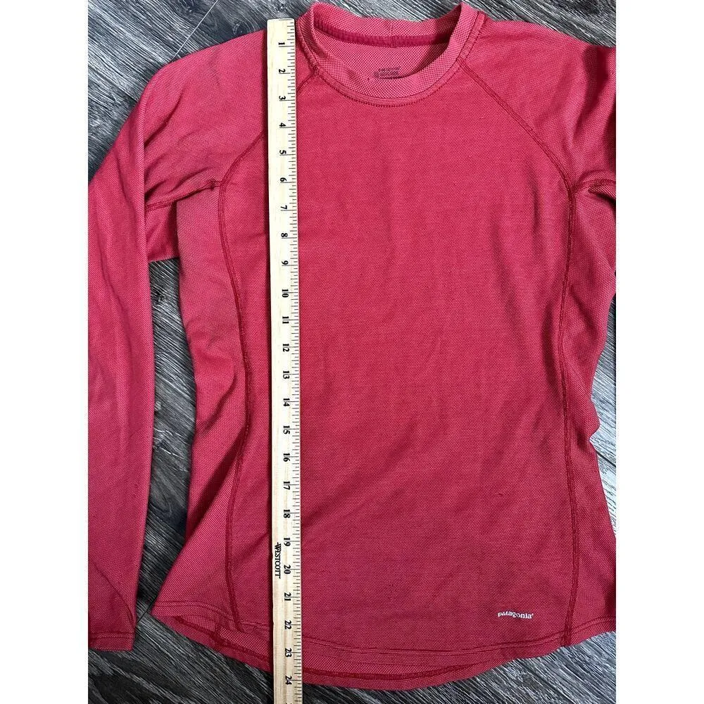 Patagonia Capilene Long Sleeve Performance Baselayer Red Shirt size medium - Image 2
