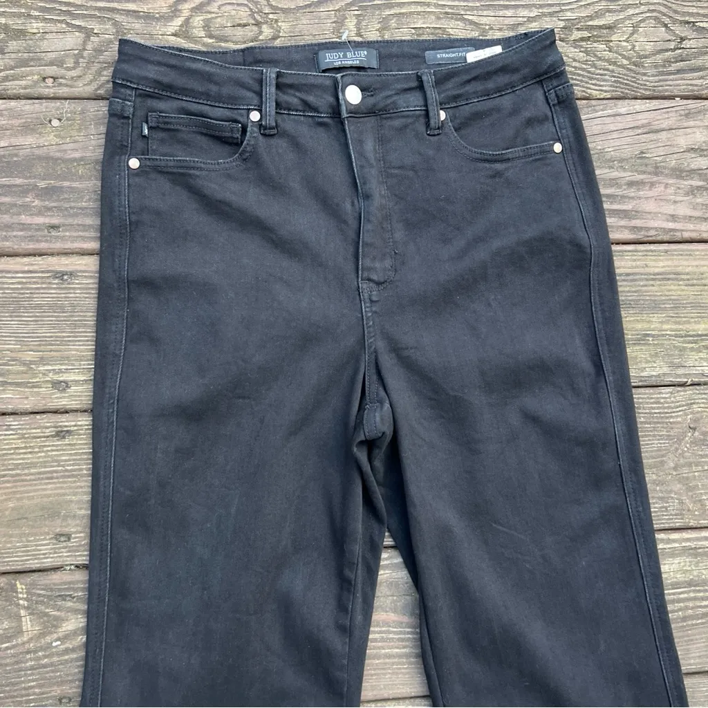 Judy Blue Women’s High Waist Tummy Control Straight Fit Stretch Jeans|Skze:15/32 - Image 2