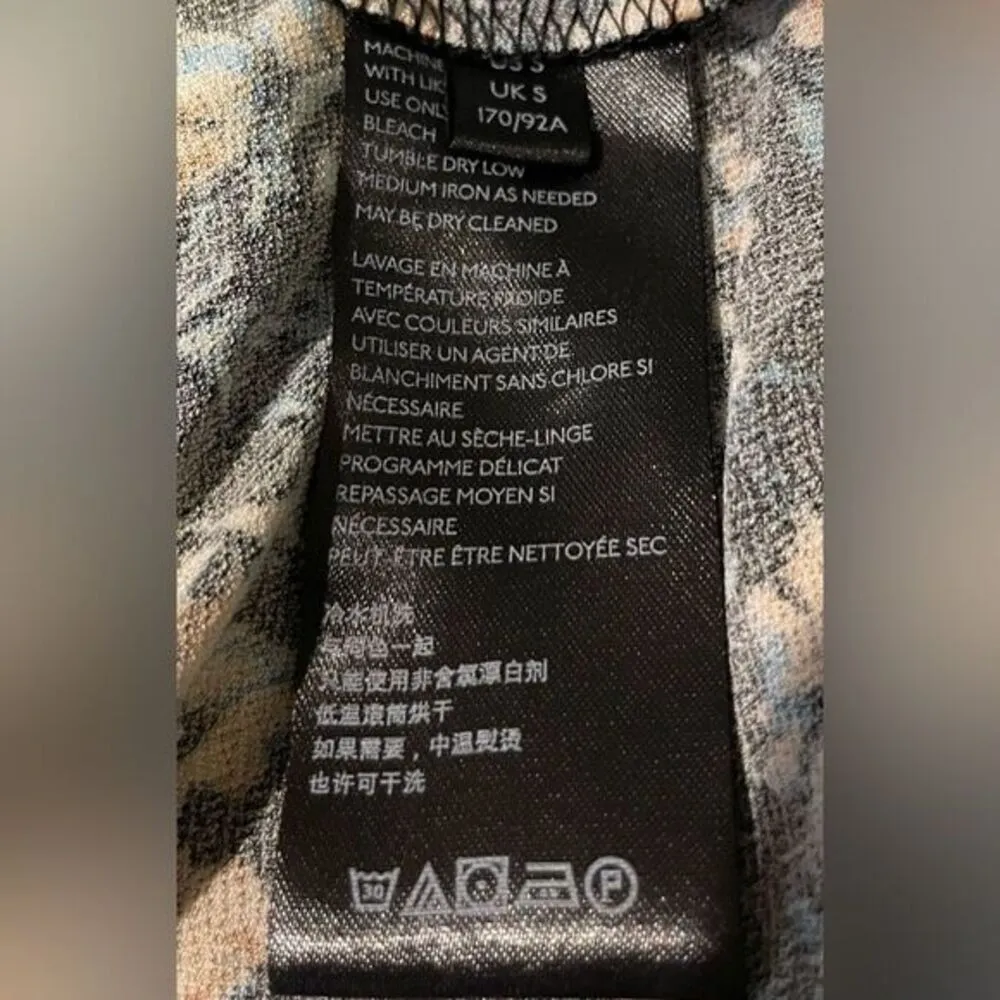 Free People Say Hello Long Bell Sleeve Mini Dress Black Floral Small - Boho Chic - Image 11