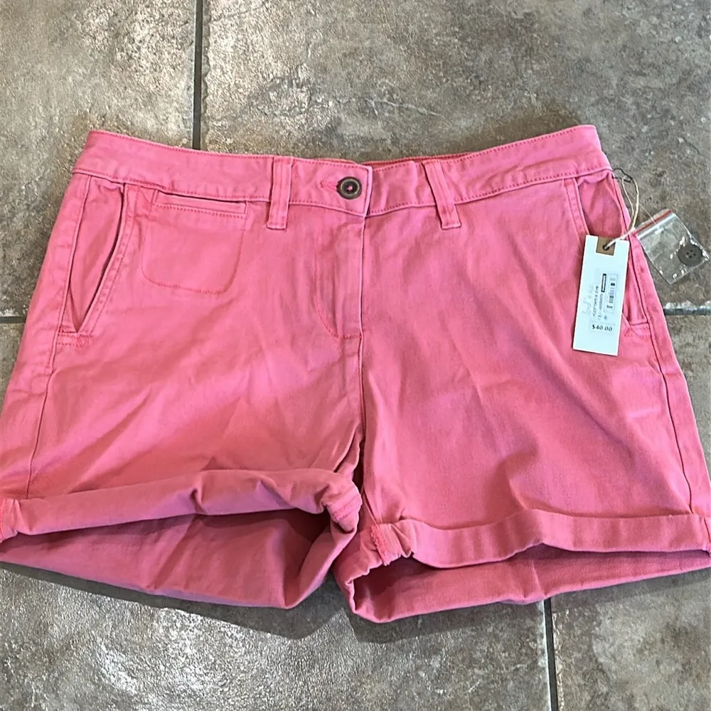 Women's raspberry denim five pockets Shorts Pink Size 6 - Image 4