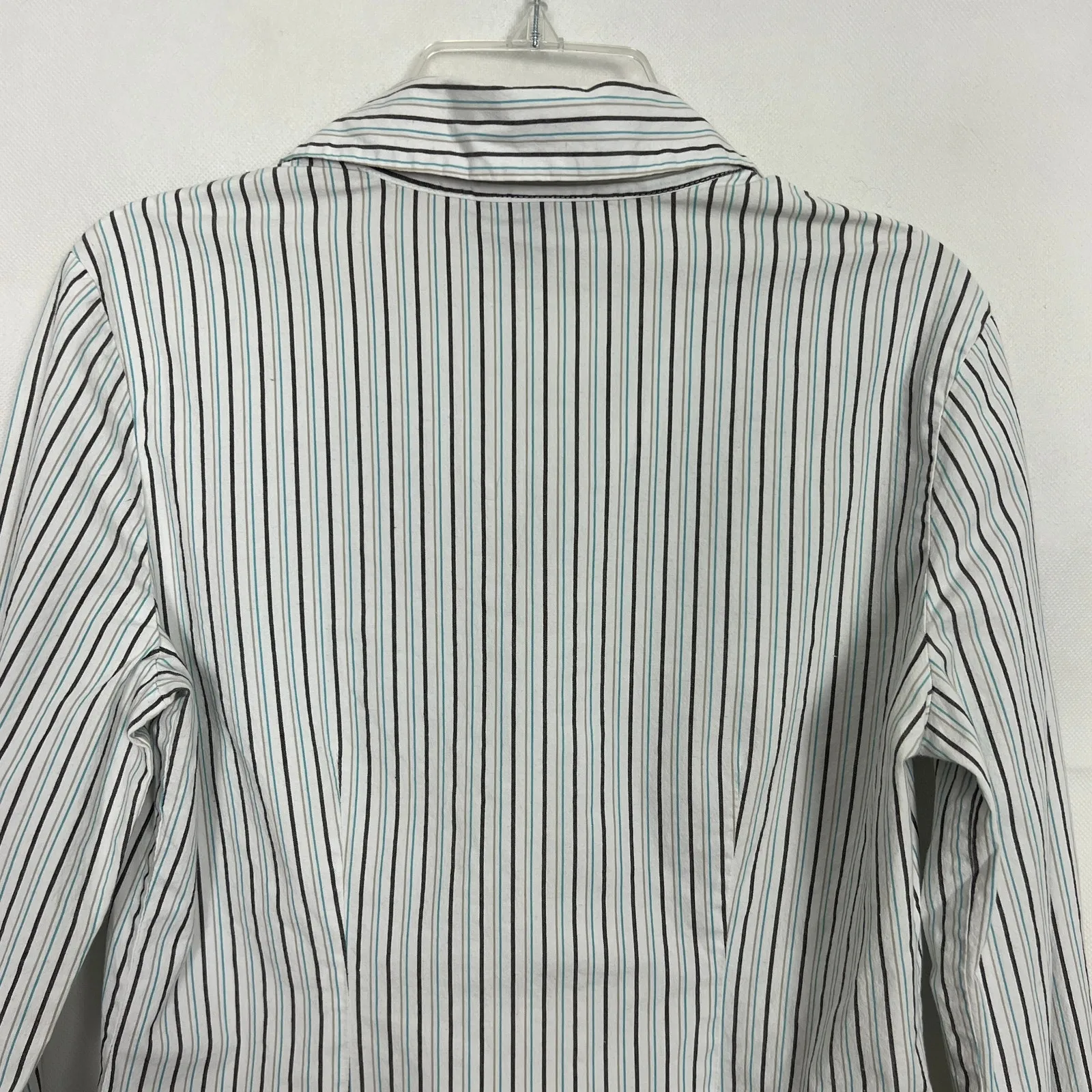 Iz Byer  Vintage Y2K Button Down Striped Top Size Juniors Medium - Image 7