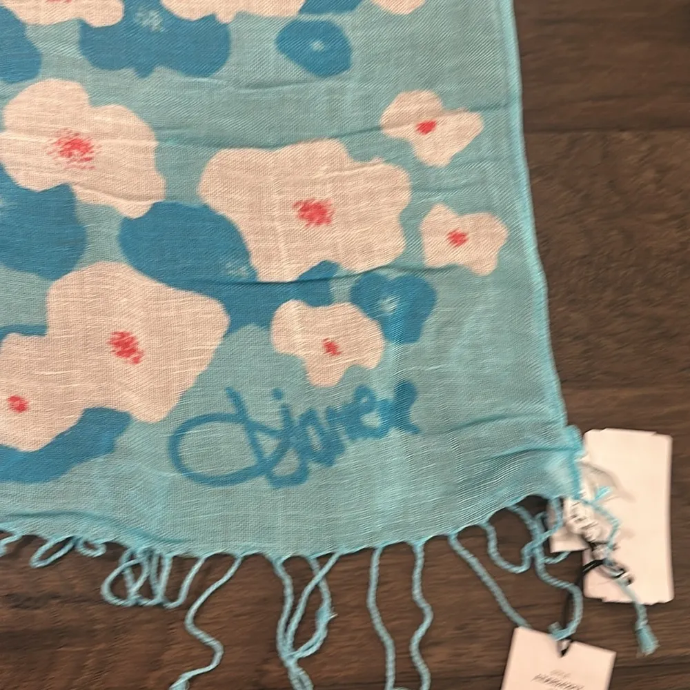 NWT Diane Von Furstenberg Linen Blend Lightweight Scarf - Image 4