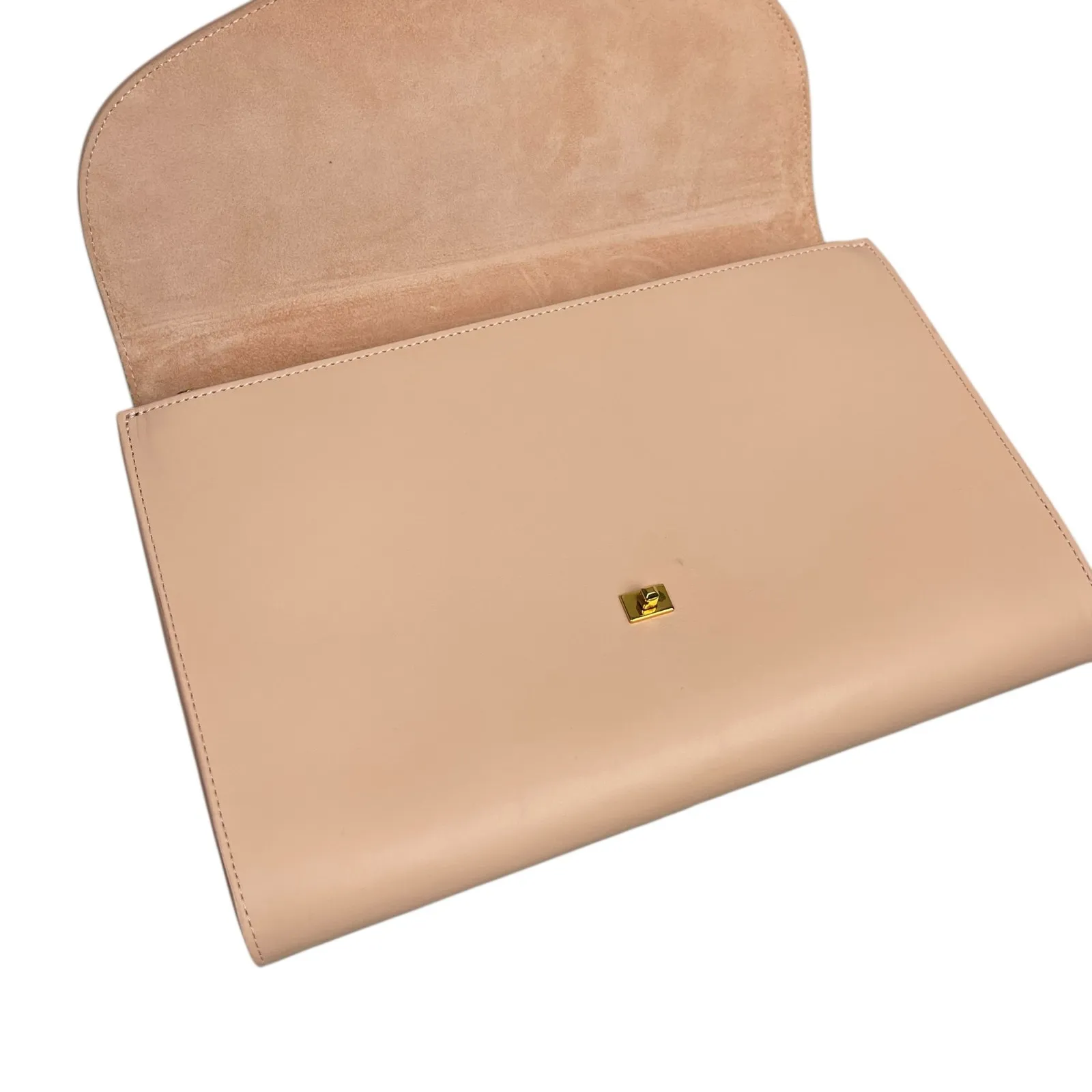 Mansur Gavriel Envelope Clutch Sand Beige Cards Flap Over Leather Pouch Purse OS - Image 4