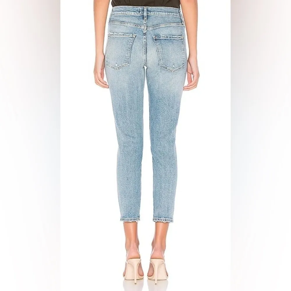 Agolde Sophie High Rise Skinny Crop Distressed Jeans in Breakout 25 - Image 5