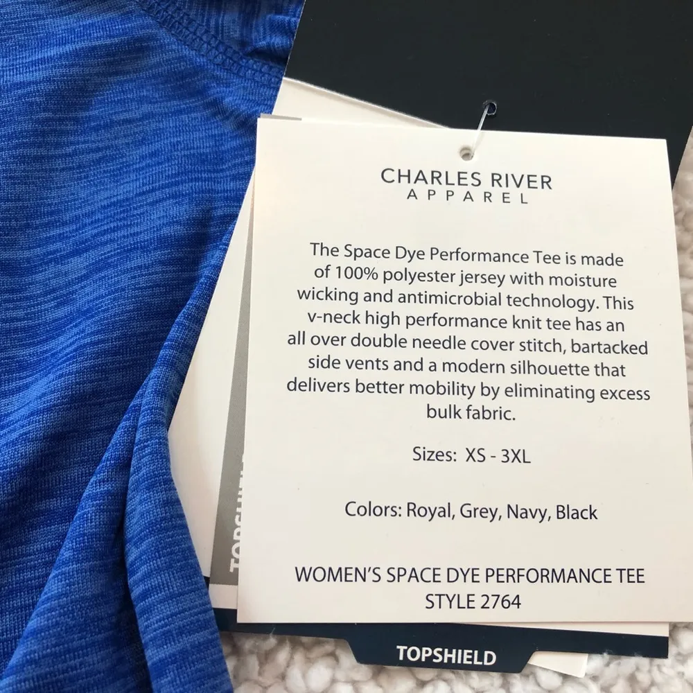 🆕 space dye royal blue v neck short sleeve… - Image 4
