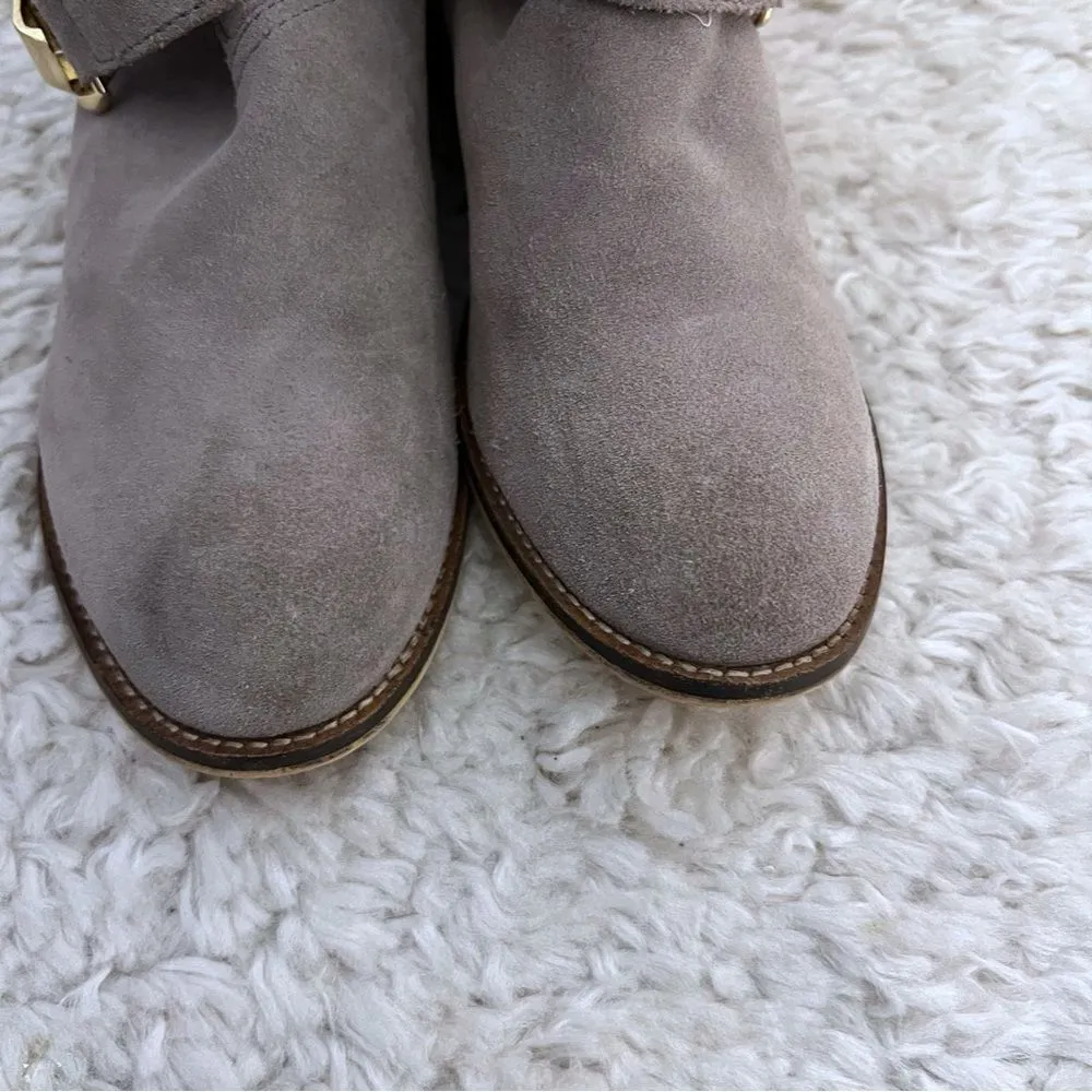 Steve Madden Haggle Women's Boots Engineer Ankle Boot Buckle Suede Gray Size 9 - Image 9