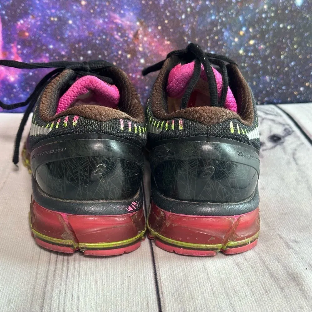 Asics Gel Quantum 360 Athletic Running Shoes Women Sz 8 T5J6N Purple Pink Neon - Image 3