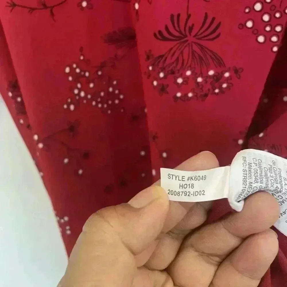 Madewell Red Wrap Floral Print Crepe Mini Dress sz 0 - Image 9