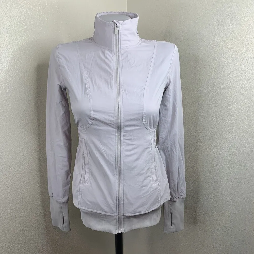 Lululemon Sights Seen Chrome Full Zip Jacket Size 2 Womens Athletic Casual Cinch - Image 4