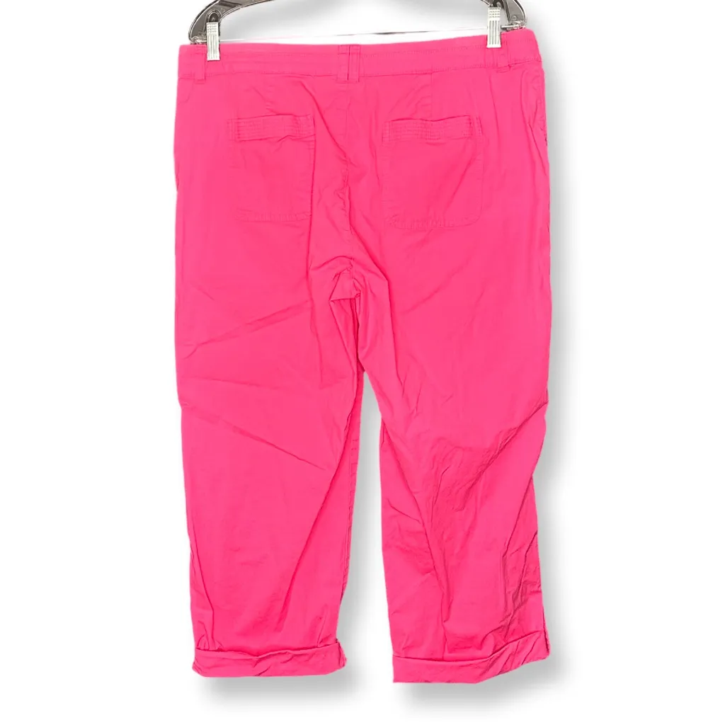Rafaella Weekend Pink Lightweight Capris Sz 12P - Image 2
