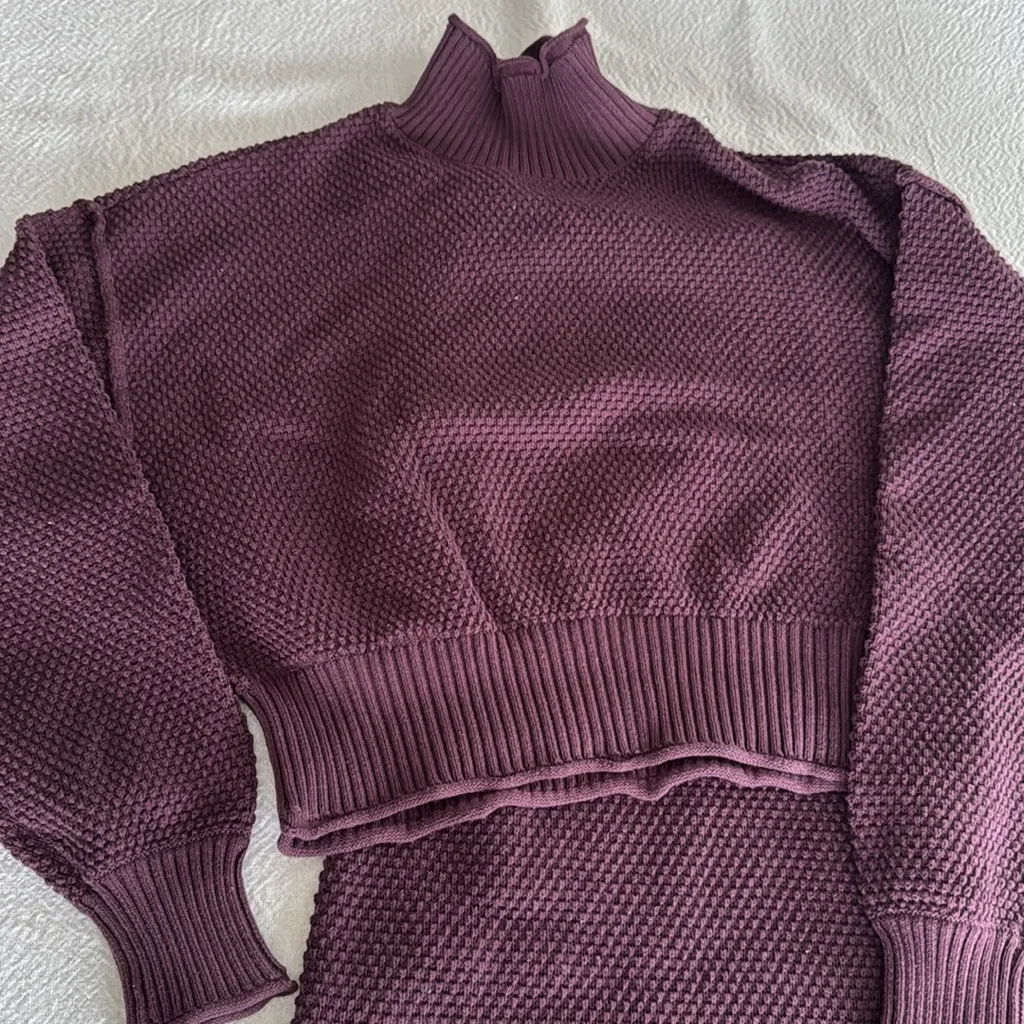 Free people Hailee Sweater Shirt/Skirt Set, Size Small,$128 - Image 10