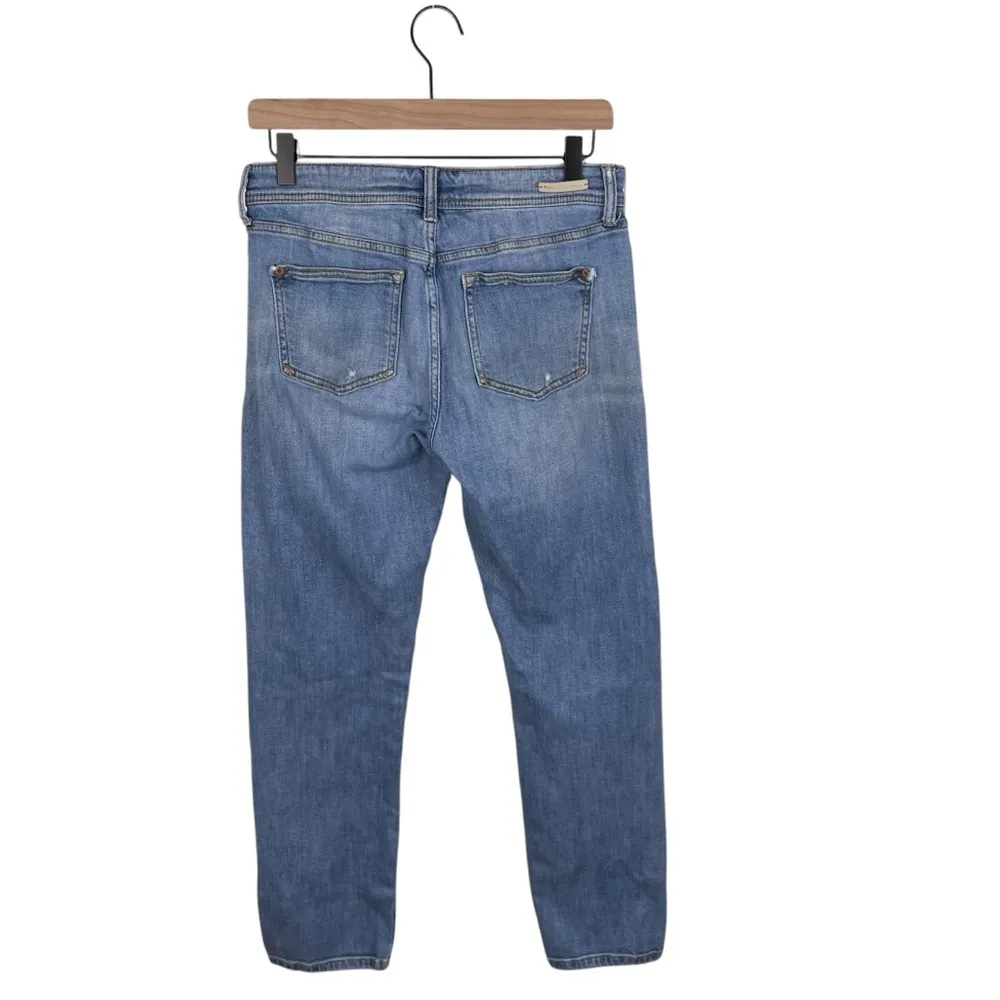 Pilcro and the Letterpress Slim Boyfriend Jeans Distressed Vintage Wash Size 26 - Image 2