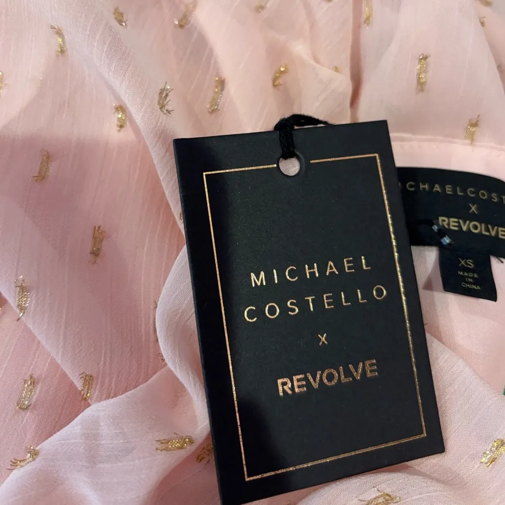 NWT Michael Costello x Revolve Vega Midi Dress Elegant Pink Strapless Dress - Image 5