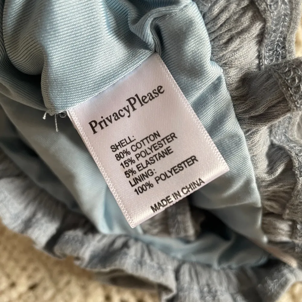 Revolve Privacy Please Jessie Top Blue Smocked Crop Tube Top (XSmall) - Image 6