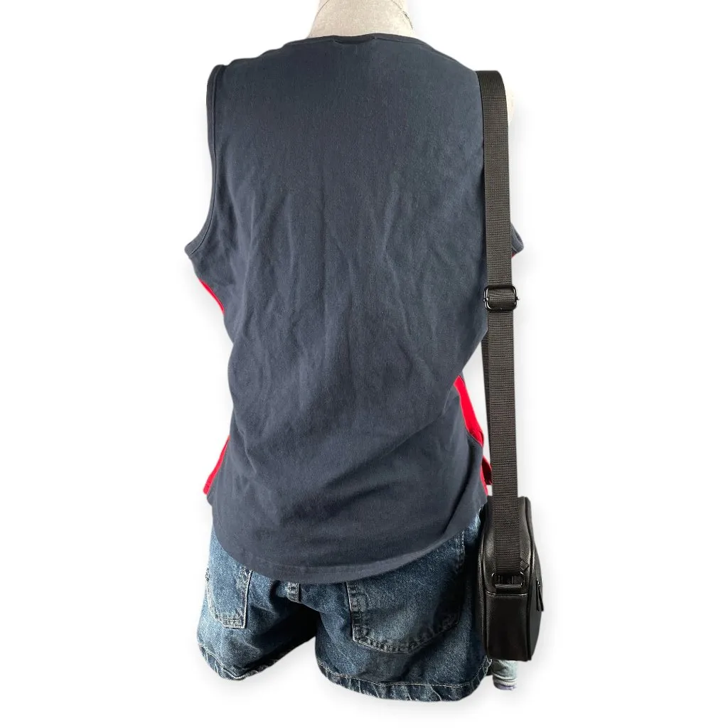 St. John’s Bay Tank Top Womens XL Navy Red Stripes Y2K Sleeveless Casual Kidcore - Image 2