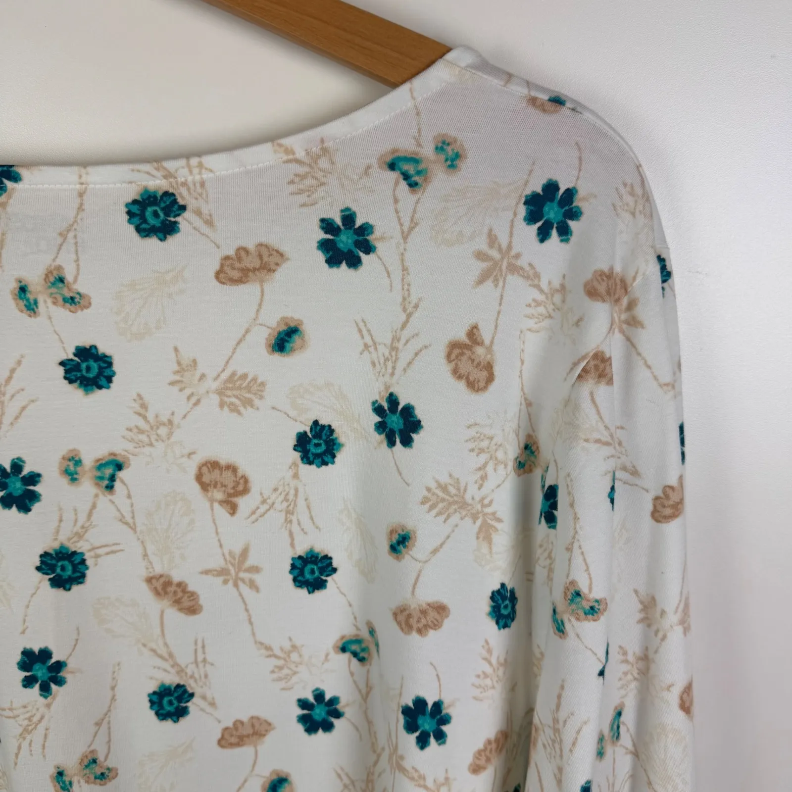 NWT Lands End Floral Tiered Top Size 3X Lightweight Peplum Cottage Boho Comfy - Image 3