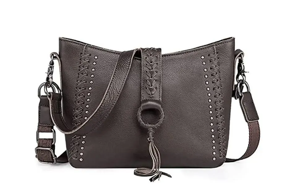 Montana West Soft Leather Brown Western Style/Boho style Satchel/crossbody - Image 6