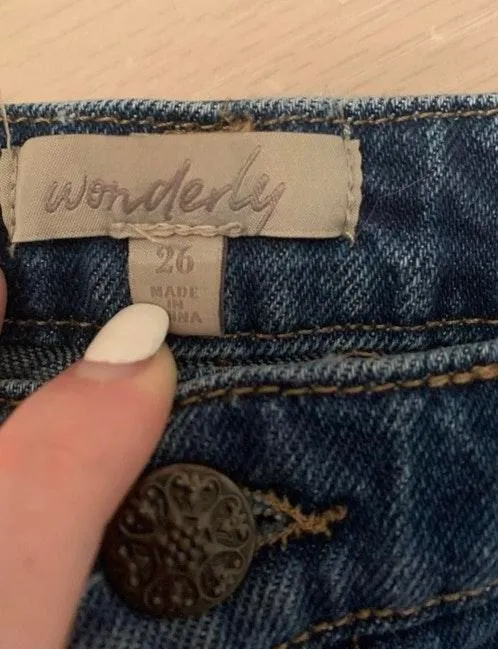 Distressed Jean Shorts Blue Size 26 - Image 4