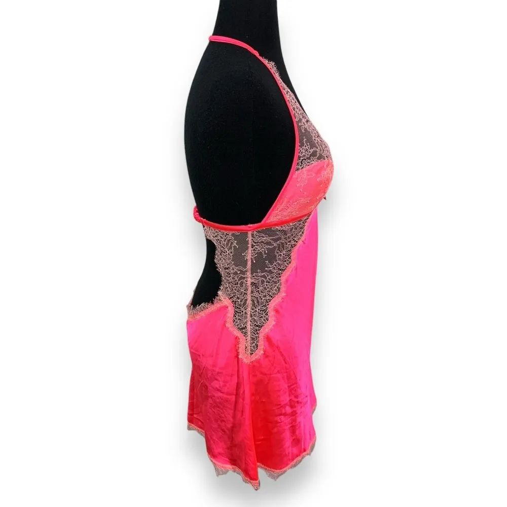 Hot Pink and Lace Victoria's Secret Babydoll Top - Image 5