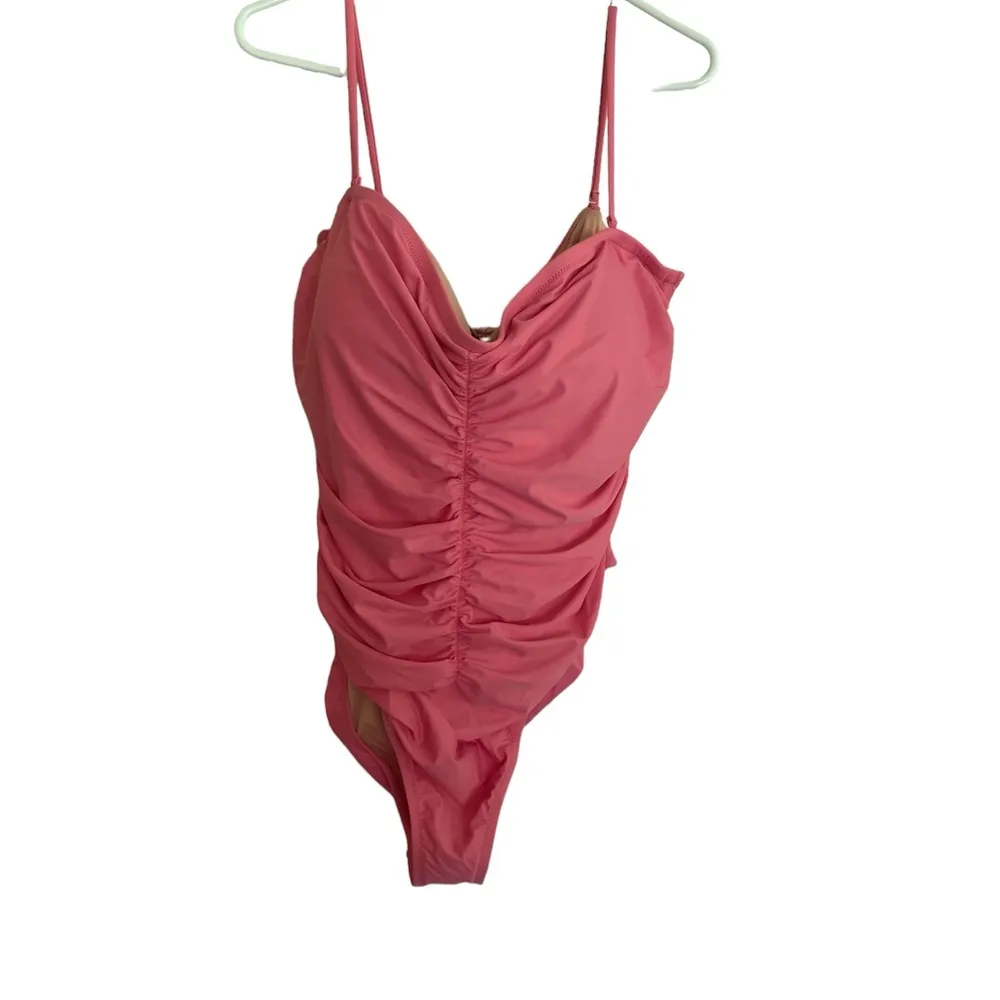 J.Crew Ruched Sweetheart One Piece Pink Size 24 - Image 2