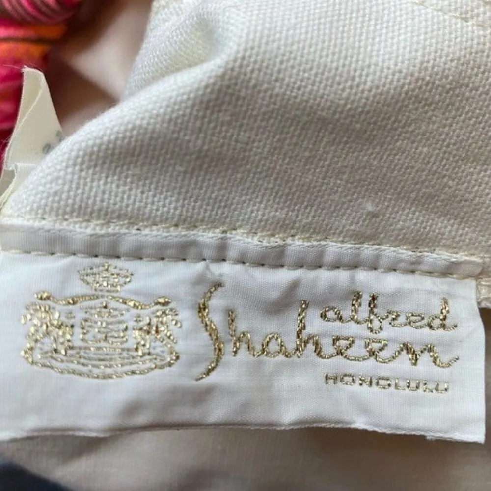 ALFRED SHAHEEN Vintage 60’s Linen Bag Pink - Image 6