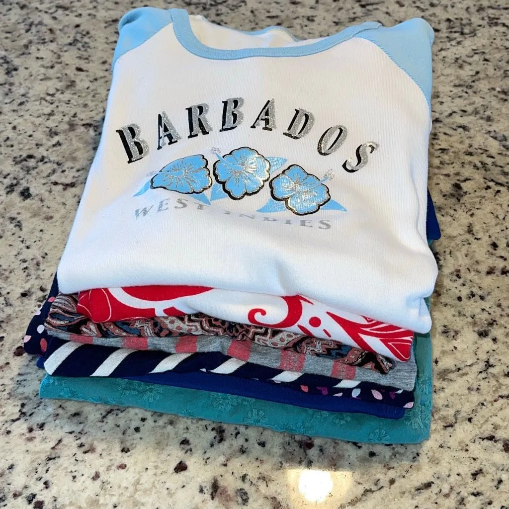 Mixed Bundle Of 8 Womens Short Sleeve Blouse T-Shirt Assorted‎ All Size Small - Image 7