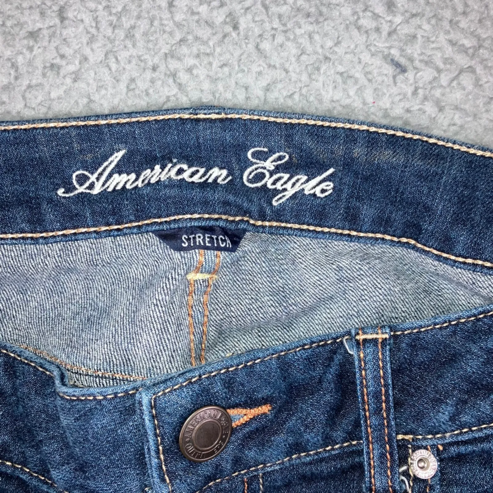 American Eagle Favorite Boyfriend Jeans Women 10 Low Rise Stretch Flare Bootcut - Image 8