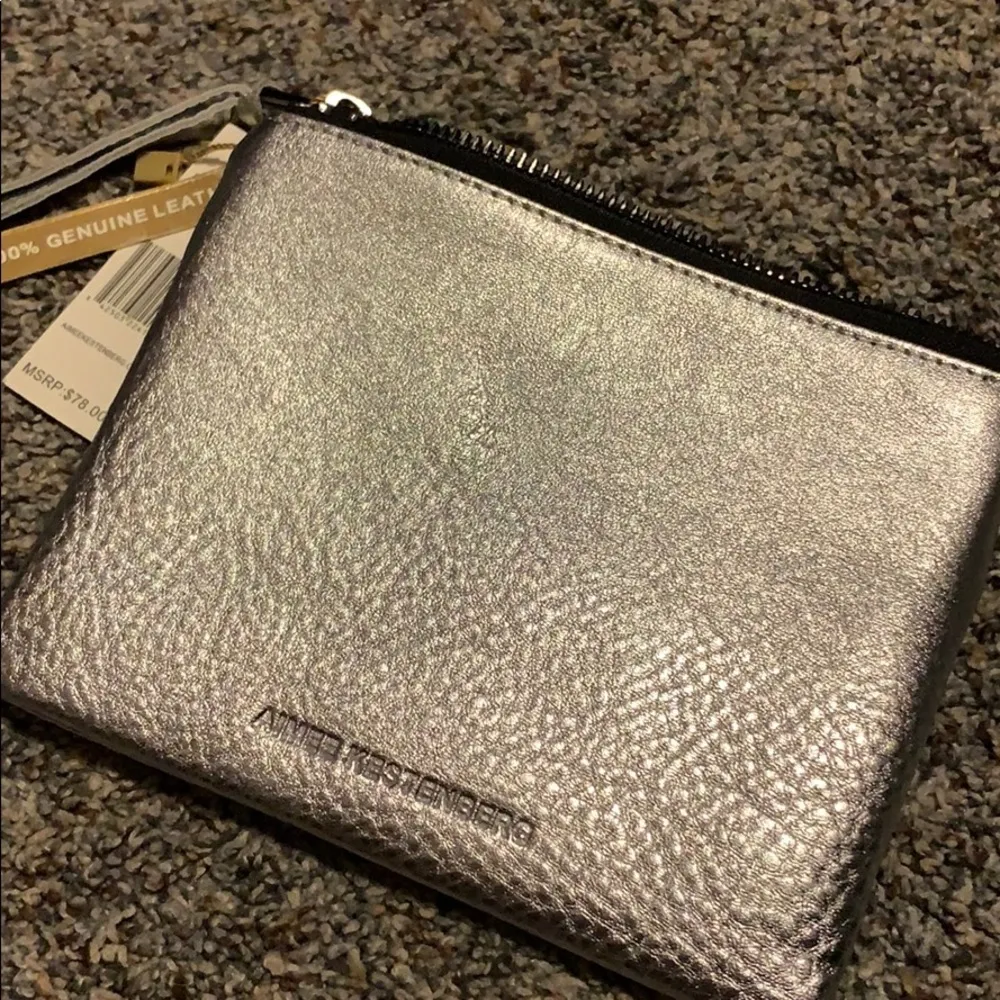 Aimee Kestenberg Silver Dubai Leather Phrase Pouch - Image 5