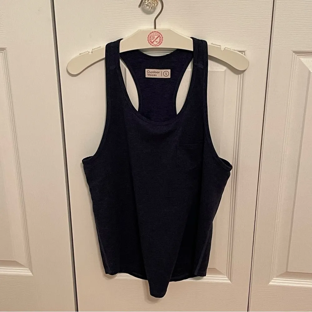 Outdoor Voices  Blue Pocket Tank - Image 2