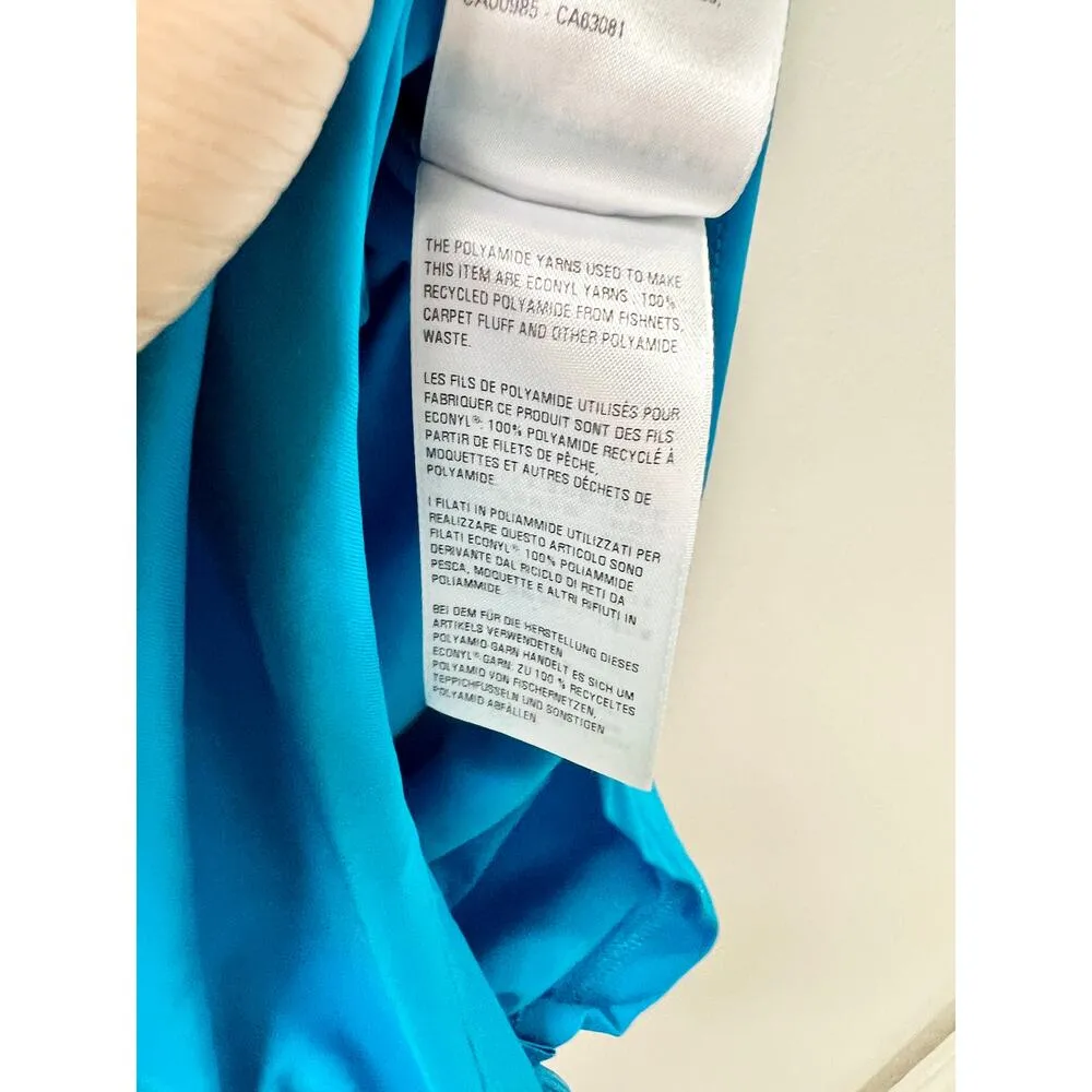 Balenciaga Long Sleeve Ruched Stretch-Jersey Mini Sheath Dress Cyan Women 36 / 0 - Image 5