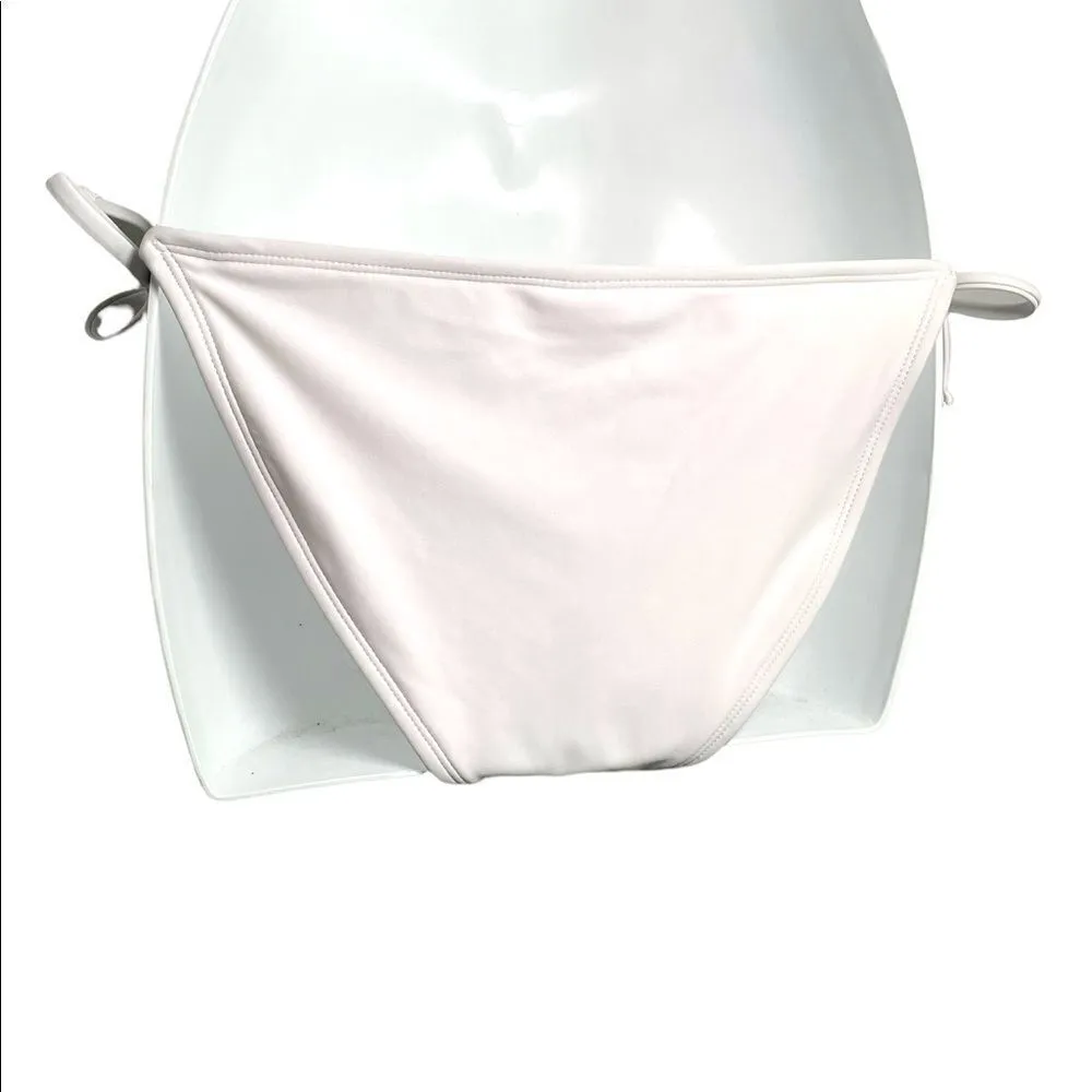 Xhilaration High Rise Side Ties White Bikini Medium - Image 6