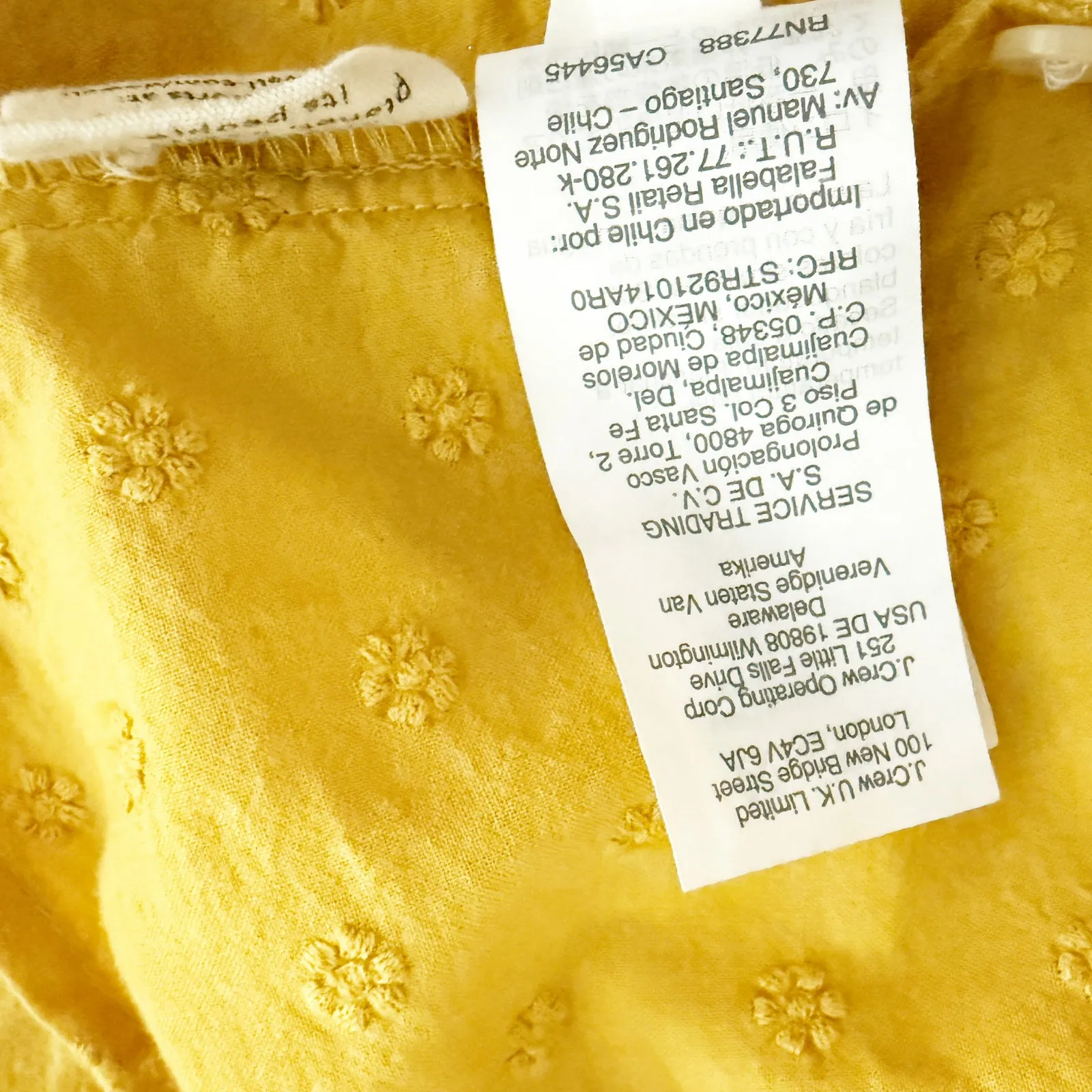 MADEWELL | Floral Embroidered Smocked-Neck Raglan Top Ornate Gold Yellow | XL - Image 10