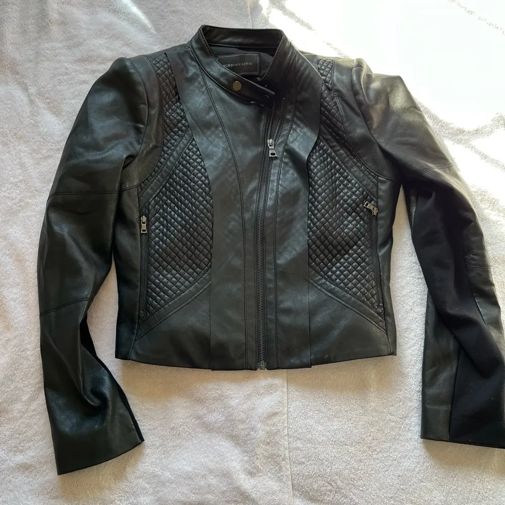 BCBGMaxAzria Misa Blocked Moto Jacket - Image 2