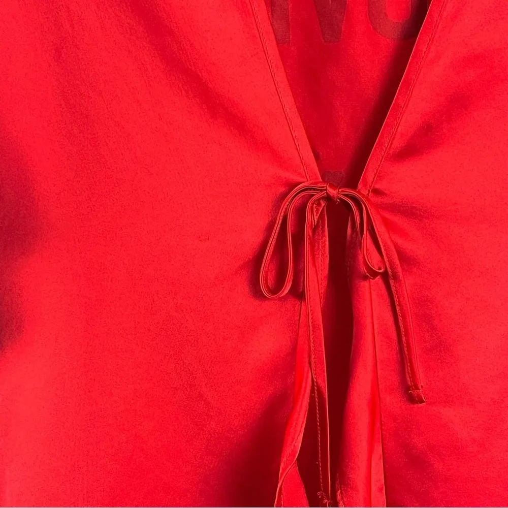 Victoria's Secret One Size Love Ruffle Satin Tie Robe Date Night Holiday - Image 3