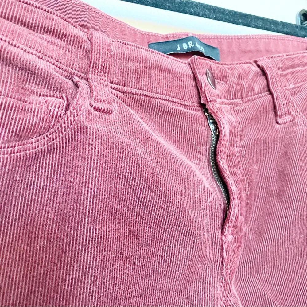 J Brand Oxblood Corduroy Selena Bootcut Cropped Pants Size 27 - Image 6
