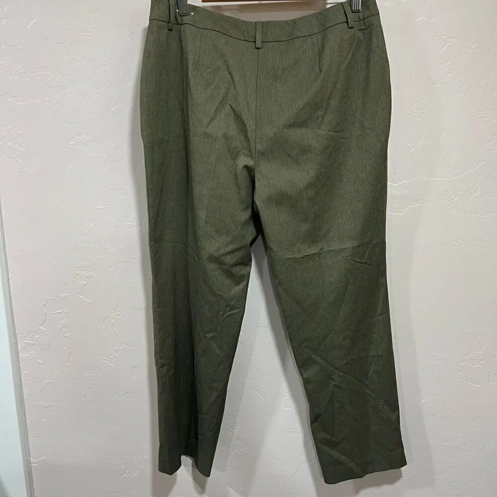 Coldwater Creek Natural Fit Army Green Pants Women's Size 12P - Image 3