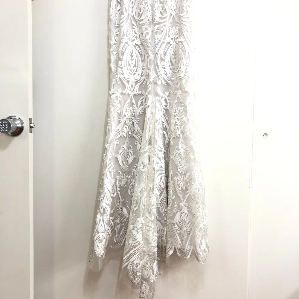 Noel and Jean The Lady Embroidered Illusion Gown - Image 11