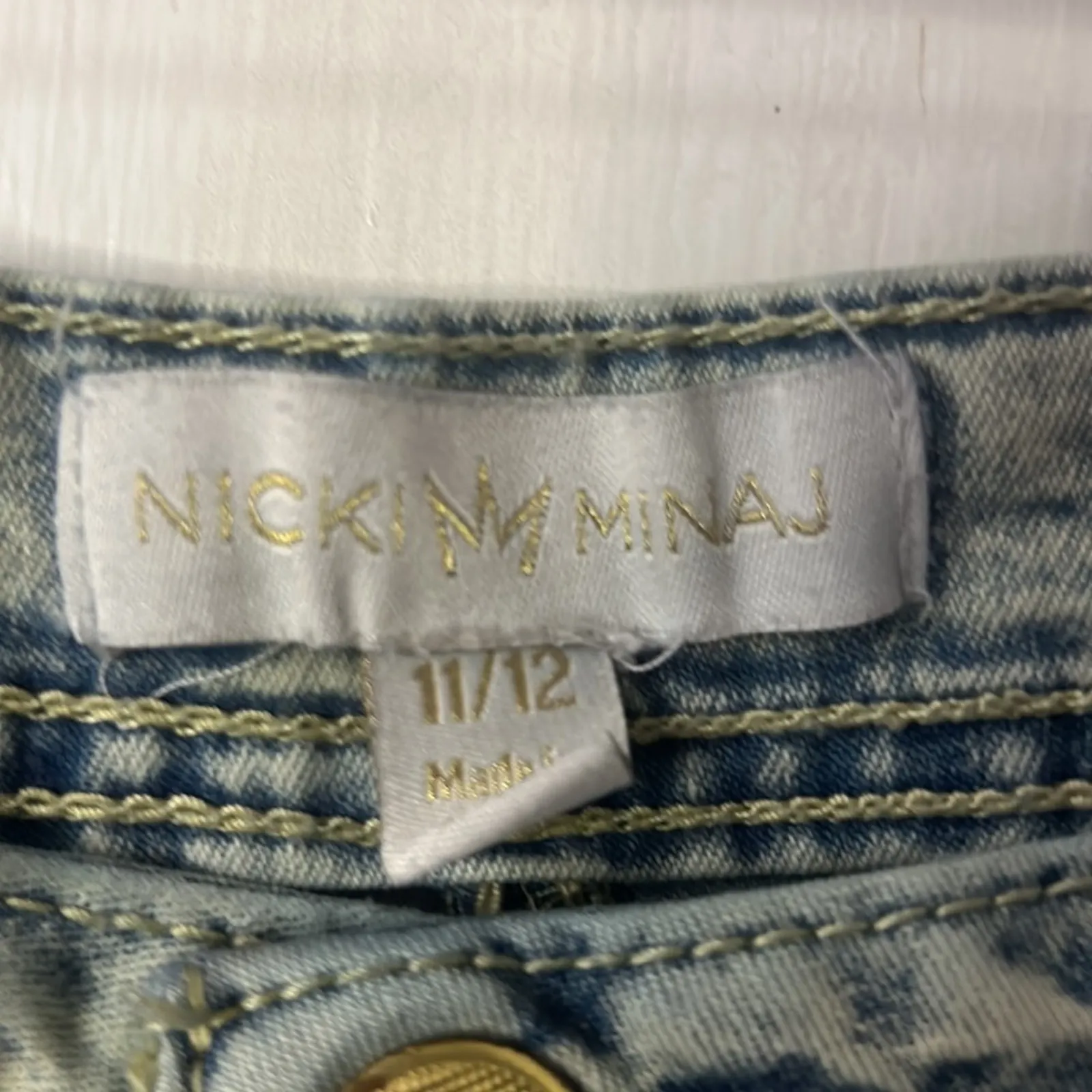 Nicki Minaj Light Acid Wash  Blue Jeans 11/12 Barbz 80s Grunge Barbiecore Casual - Image 5