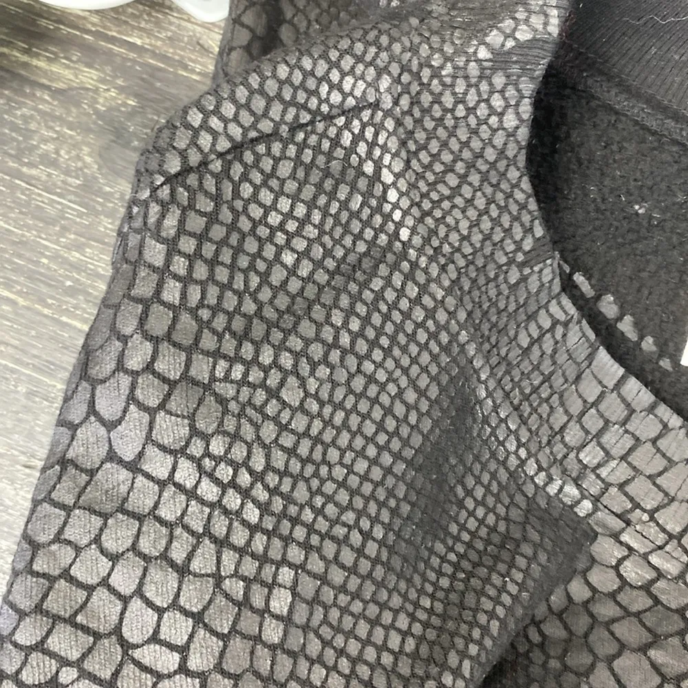 Pam & Gela Black Snake Print Long Sleeve Sweatshirt Top P - Image 3