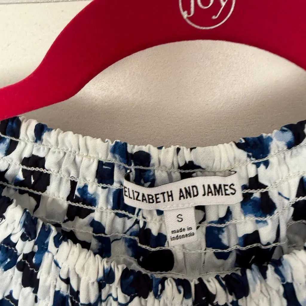 Elizabeth and James Women’s small White Blue Floral Maxi Dress - Image 3