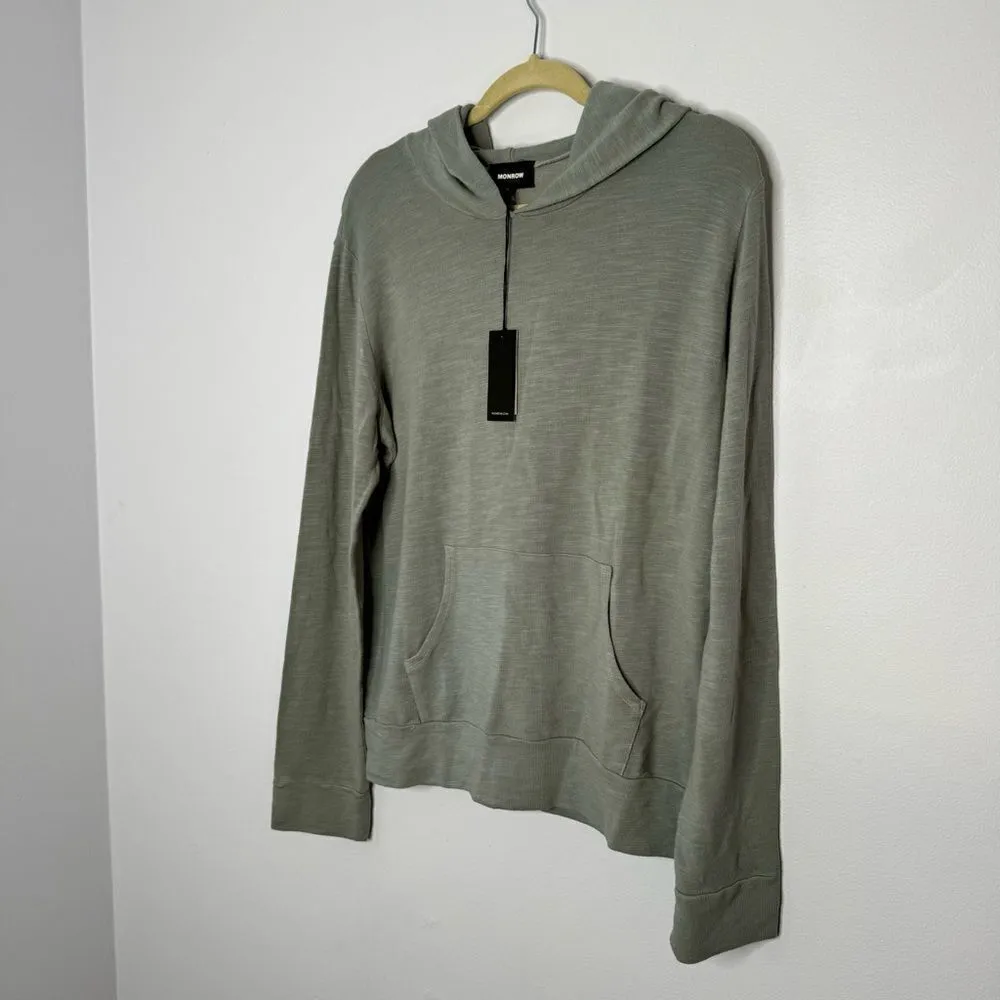 Monrow soft and cozy hoodie size large Gray - Image 2