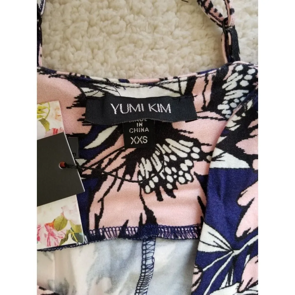 Yumi Kim Midsummer Night Maxi Jersey Knit Wrap Dress in Free Fall/Navy Pink XXS - Image 10