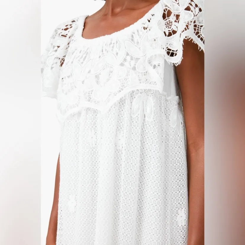 NWT Tuckernuck White Lace Avalon Maxi Crochet Dress size‎ xs honeymoon wedding - Image 3