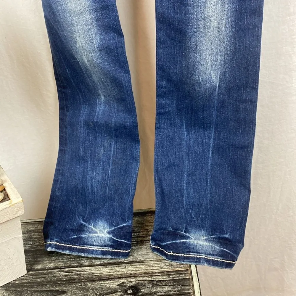 Miss Me Women's Jeans Blue Cotton Signature JP8759T Straight 26 - Image 4