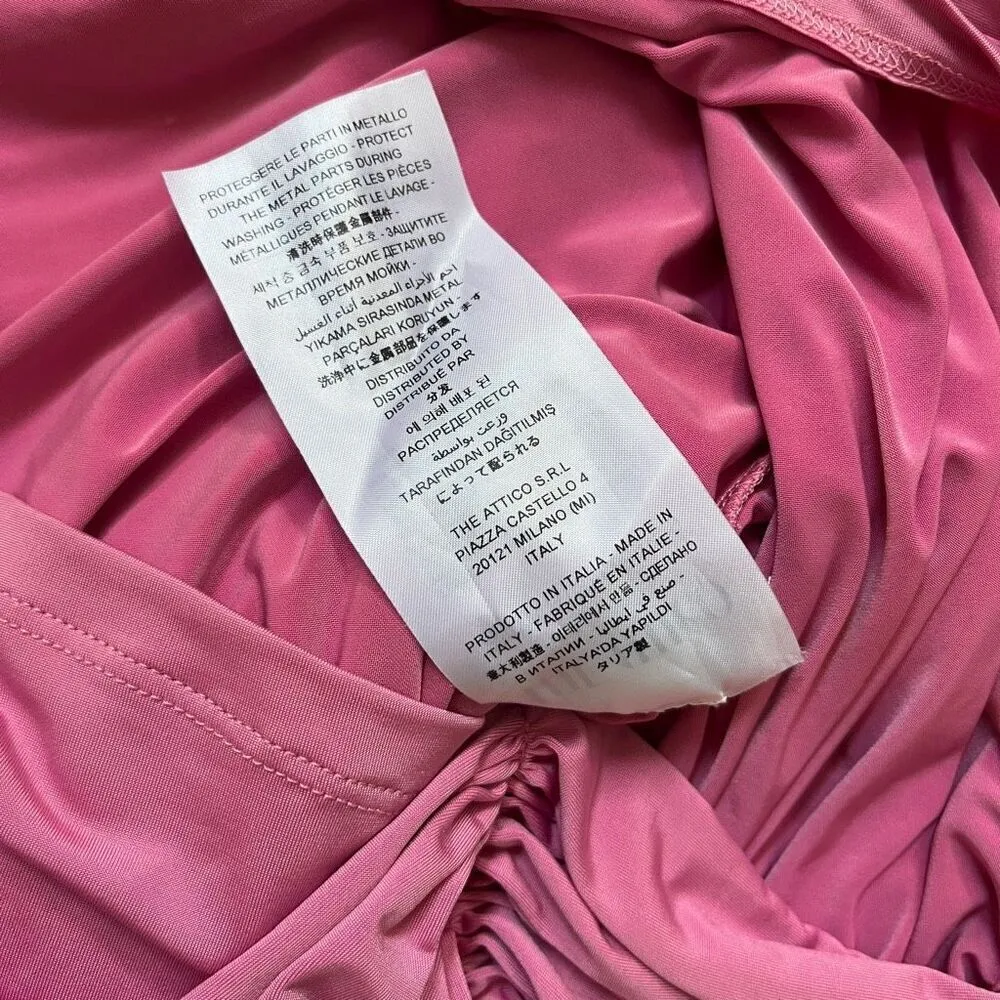 THE ATTICO Fran Mini Dress in Shocking‎ Pink Size XS - Image 13