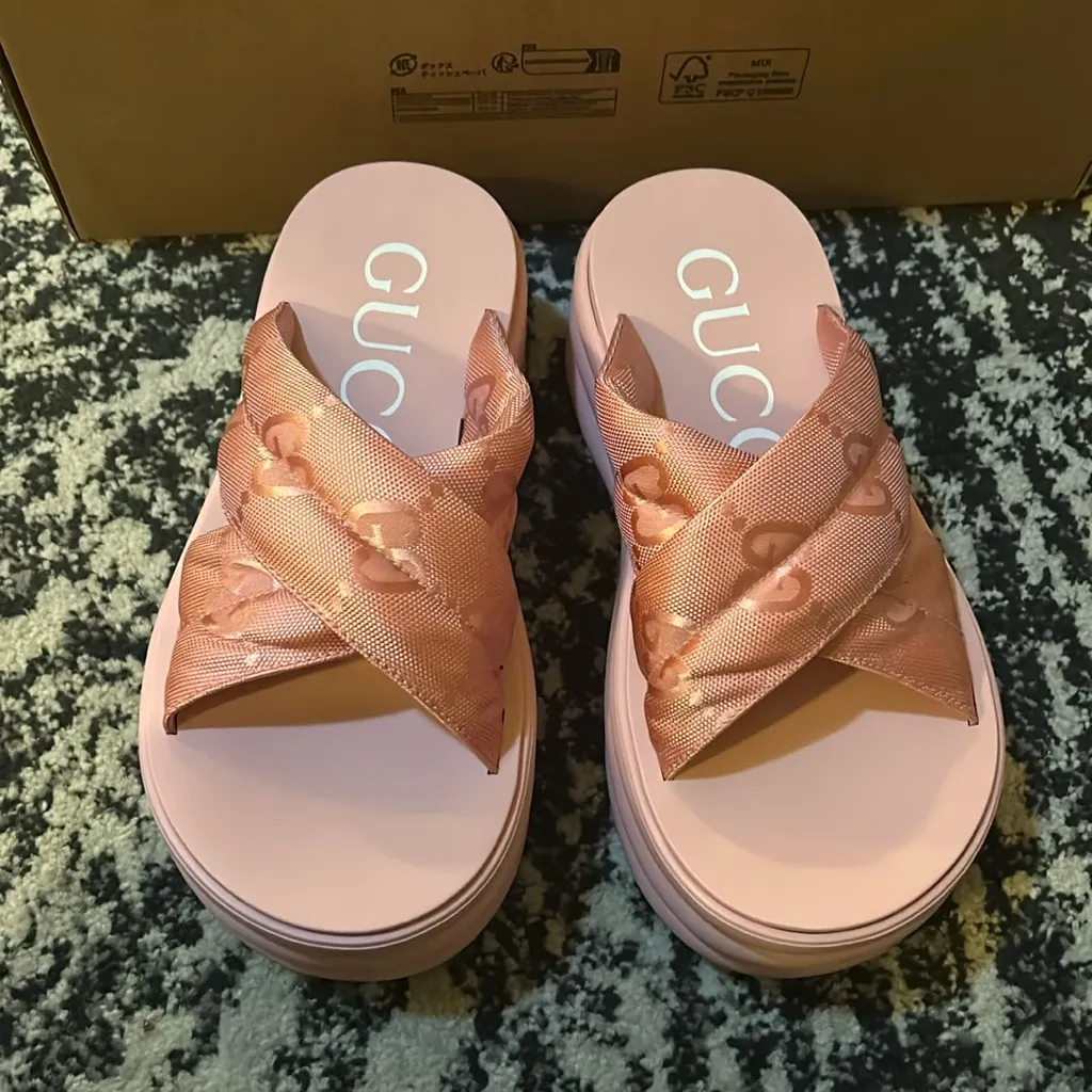 Gucci  GG Platform Slide Sandal - Image 3