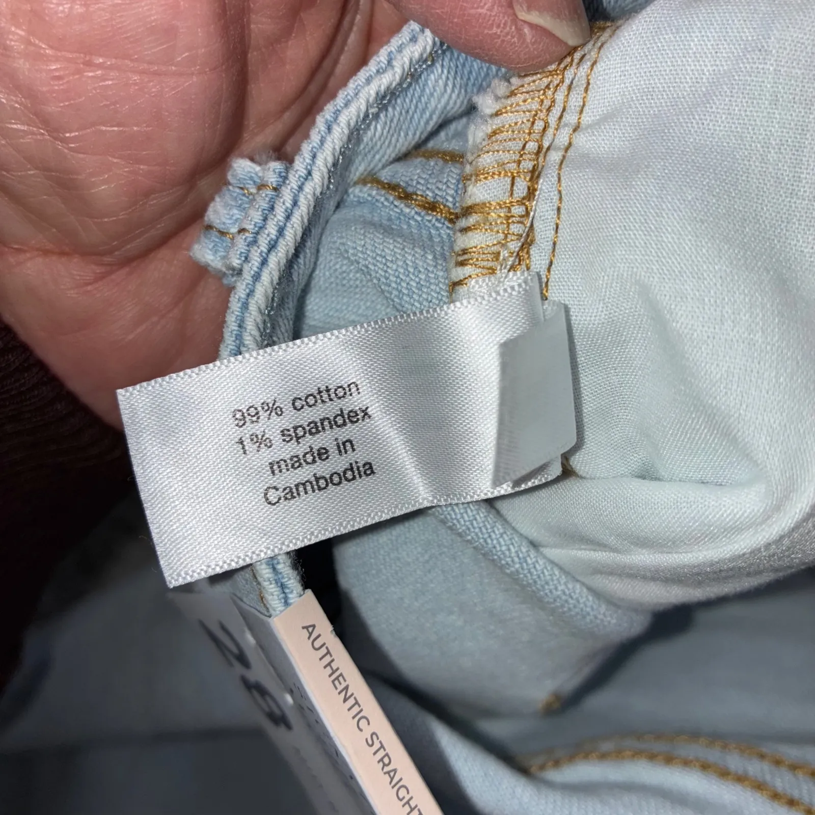 Lane Bryant Mid Rise Straight Ankle Jeans Womens Plus 28 Light Wash Distressed‎ - Image 9