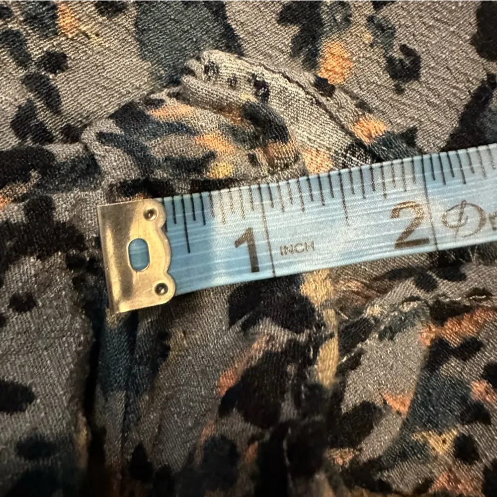 FREE PEOPLE Romper ALL THE RIGHT RUFFLES BLUE Floral Size Small Boho Festival - Image 14