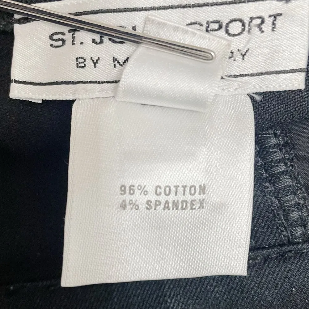 Vintage St. John Sport Pants Black Straight Leg Stretch Trouser Women’s Size 6 - Image 12